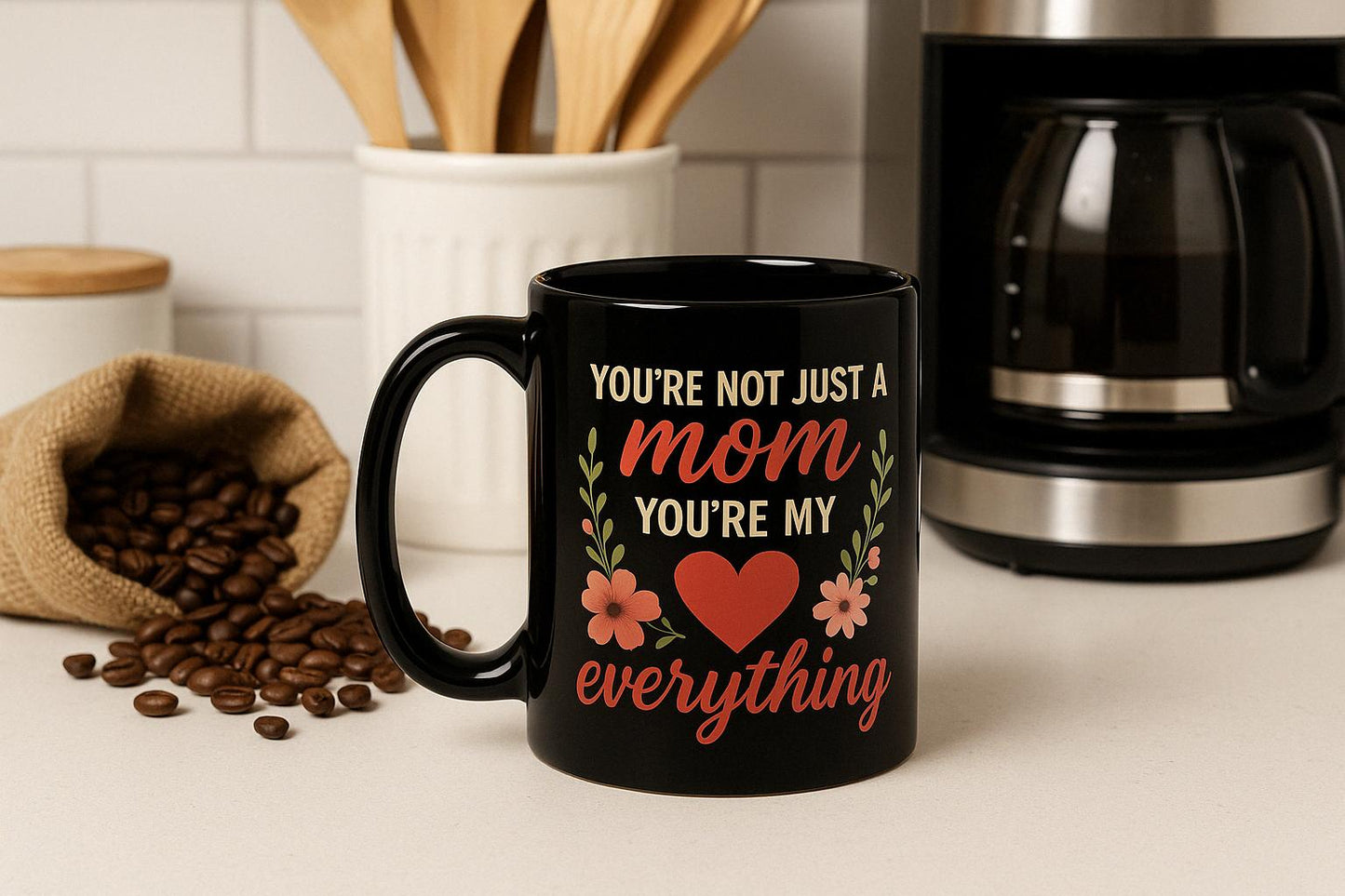 Heartfelt Mom Coffee Mug - 11oz Floral Design