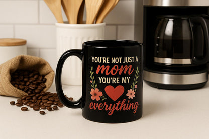 Heartfelt Mom Coffee Mug - 11oz Floral Design