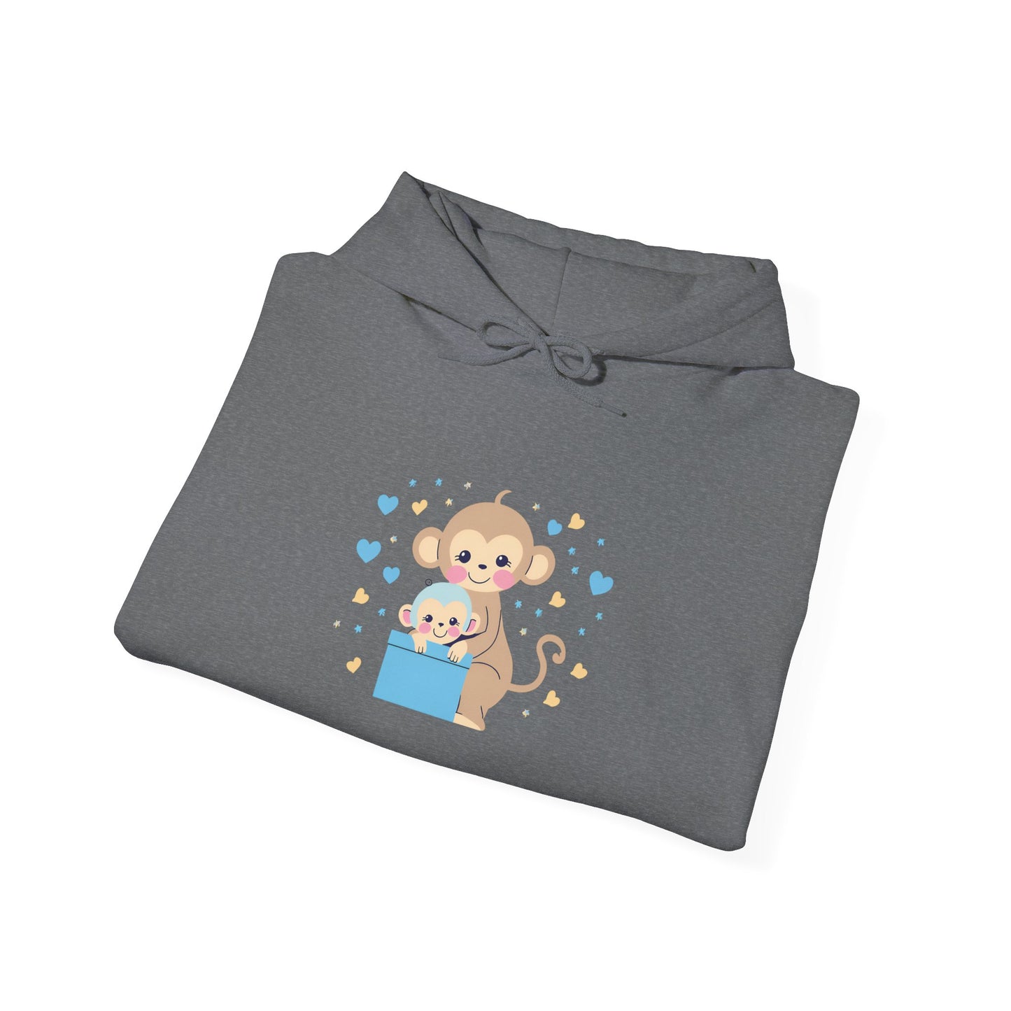 Ethically made unisex hoodie back view in sport gray