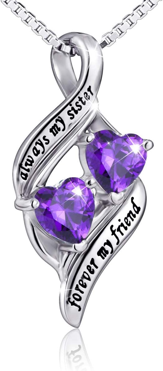 Mother & Daughter Necklace – Sterling Silver Heart Pendant