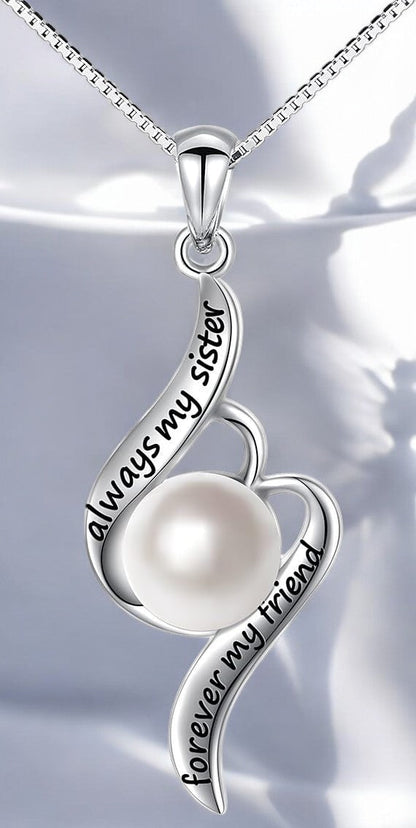 Mother & Daughter Necklace – Sterling Silver Heart Pendant